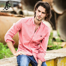 Pioneer camp New fashion autumn spring mens shirt long sleeve casual cotton brand clothing shirt men slim fit male luxury shirt