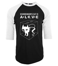 tee shirt homme three-quarter sleeve raglan brand clothing 2017 funny novelty Schrodinger's Cat T-shirts Mens camisetas