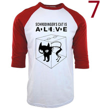tee shirt homme three-quarter sleeve raglan brand clothing 2017 funny novelty Schrodinger's Cat T-shirts Mens camisetas