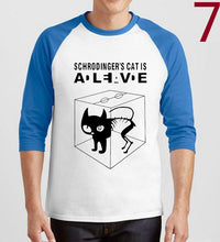 tee shirt homme three-quarter sleeve raglan brand clothing 2017 funny novelty Schrodinger's Cat T-shirts Mens camisetas