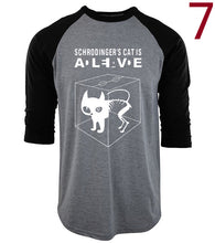 tee shirt homme three-quarter sleeve raglan brand clothing 2017 funny novelty Schrodinger's Cat T-shirts Mens camisetas
