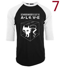 tee shirt homme three-quarter sleeve raglan brand clothing 2017 funny novelty Schrodinger's Cat T-shirts Mens camisetas