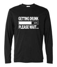 Getting Drunk please wait funny letter print long sleeve t-shirt Beer men 2017 novelty harajuku brand clothing hip-hop camisetas