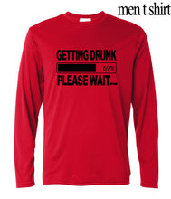 Getting Drunk please wait funny letter print long sleeve t-shirt Beer men 2017 novelty harajuku brand clothing hip-hop camisetas