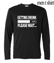 Getting Drunk please wait funny letter print long sleeve t-shirt Beer men 2017 novelty harajuku brand clothing hip-hop camisetas