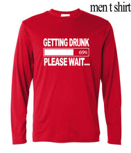 Getting Drunk please wait funny letter print long sleeve t-shirt Beer men 2017 novelty harajuku brand clothing hip-hop camisetas