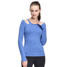 Women Yoga Tops Compression T-Shirt Running Tights Woman Long Sleeve Running Clothes Long Sleeve Yoga Tops with Bra