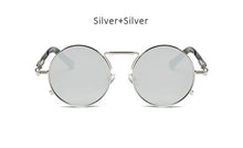 Mens Round Gothic Steampunk Sunglasses Women Coating Mirrored Circle Vintage Punk Sun Glasses Male Female Oculos