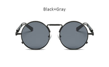 Mens Round Gothic Steampunk Sunglasses Women Coating Mirrored Circle Vintage Punk Sun Glasses Male Female Oculos