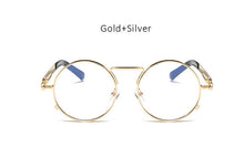 Mens Round Gothic Steampunk Sunglasses Women Coating Mirrored Circle Vintage Punk Sun Glasses Male Female Oculos
