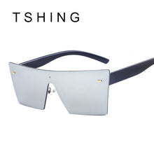 TSHING 2017 New Rimless Sunglasses Fashion Italy Brand Catwalk Men Women Steampunk Goggles Integrated Mirror Sun Glasses UV400