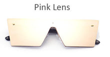TSHING 2017 New Rimless Sunglasses Fashion Italy Brand Catwalk Men Women Steampunk Goggles Integrated Mirror Sun Glasses UV400