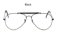 Women Men Flat Top Avation Optical Glasses Frame Brand Designer Rose Gold Metal Eyeglasses