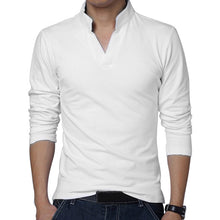 High Quality Men Tshirt Pullover V Neck Slim Long Sleeve Shirts Tracksuit Tops Basic Type Shirt Blusas Tee Male Clothing F2