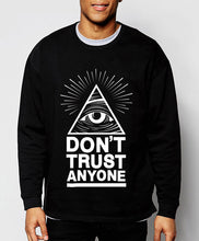 2017 Dont Trust Anyone all seeing eye men sweatshirt autumn winter fashion streetwear hoodies plus size tracksuit brand clothing