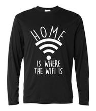 Home Is Where The Wifi Is Men long sleeve loose Fit T-Shirt 2017 autumn  hot sale harajuku brand clothing male hip-hop camisetas