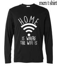 Home Is Where The Wifi Is Men long sleeve loose Fit T-Shirt 2017 autumn  hot sale harajuku brand clothing male hip-hop camisetas