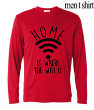 Home Is Where The Wifi Is Men long sleeve loose Fit T-Shirt 2017 autumn  hot sale harajuku brand clothing male hip-hop camisetas