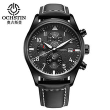 OCHSTIN Mens Watches Top Brand Luxury Famous Leather Men Military Wrist Watches Men Sport Quartz-Watch Whatch Relogio Masculino