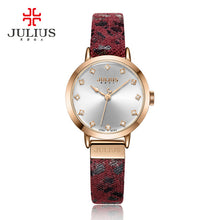 Julius Women Watch Leopard Print Leather Bracelet Quartz Whatch Waterproof Watches Clock Female Dress Relogio Feminino