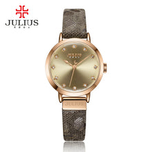 Julius Women Watch Leopard Print Leather Bracelet Quartz Whatch Waterproof Watches Clock Female Dress Relogio Feminino