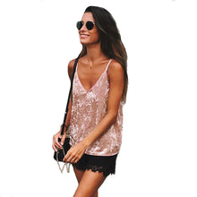 2017 Summer Sexy Women Crop Tops Sleeveless Deep Chiffon Camis Clothes Tops Off Shoulder Womens gallus Tank Tops