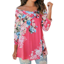 Floral Print Autumn Blouse 2017 Women Long Sleeve Shirt Blouses Long Tops offshoulder bluse Blusas Vintage Tops Women Clothing