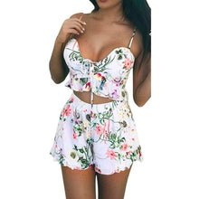 Women Lady V Neck Shirt Vest Tops Blouse+Shorts Trousers 2PCS Set Clothes