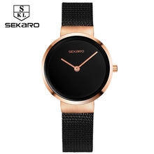 2017 new watch ladies sekaro 6.5mm quartz watch women fashion dress clothing bracelet top brand stainless steel waterproof watch