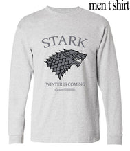 funny Winter letter print fitness cotton t shirts 2017 spring juego de tronos men long sleeve t-shirts  brand clothing