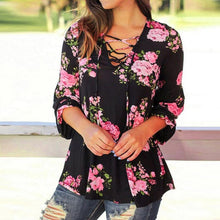 Women Autumn Long Sleeve Floral Printing Shirt Casual Blouse Tops Sexy V-Neck Cotton Women Clothes blusones blusa mujer manga
