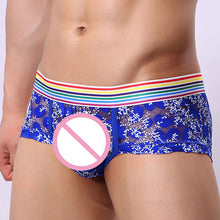 Men Transparent Underwear Boxer Briefs Shorts Bulge Pouch Underpants BK L