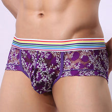 Men Transparent Underwear Boxer Briefs Shorts Bulge Pouch Underpants BK L