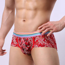 Men Transparent Underwear Boxer Briefs Shorts Bulge Pouch Underpants BK L