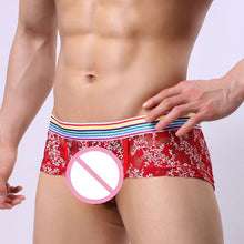 Men Transparent Underwear Boxer Briefs Shorts Bulge Pouch Underpants BK L