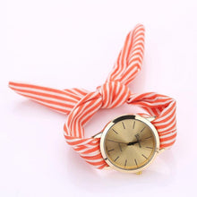 7 Colors Women's Watches Stripe Febric Cloth Quartz-Watch Bracelet Wristwatch For Women reloj mujer relogio feminino &22