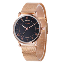 SINOBI Golden Mens Geneva Quartz-watch Full Steel Mesh Boys Women Fashion Wristwatch Famous Brands Calvin Clothing Pocket Clock