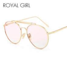 ROYAL GIRL Oversize Metal Round Eyeglasses Frames Women Clear Lens Glasses Retro Optical Frames ss407