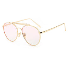 ROYAL GIRL Oversize Metal Round Eyeglasses Frames Women Clear Lens Glasses Retro Optical Frames ss407