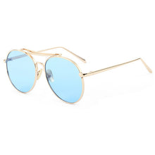 ROYAL GIRL Oversize Metal Round Eyeglasses Frames Women Clear Lens Glasses Retro Optical Frames ss407