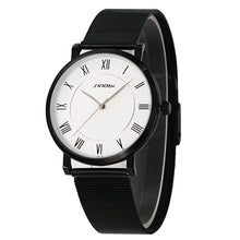 SINOBI Golden Mens Geneva Quartz-watch Full Steel Mesh Boys Women Fashion Wristwatch Famous Brands Calvin Clothing Pocket Clock