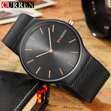 NEW Curren Men Watches Top Brand Luxury Simple Ultra Thin Black Watches Men Quartz Whatch Male Clock Relogio Masculino 8256