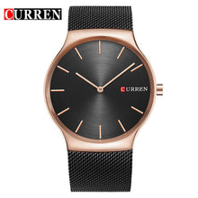 NEW Curren Men Watches Top Brand Luxury Simple Ultra Thin Black Watches Men Quartz Whatch Male Clock Relogio Masculino 8256