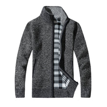 Men Knitting Cotton Stand Zipper Stand Warm Winter Thick Coat Jacket