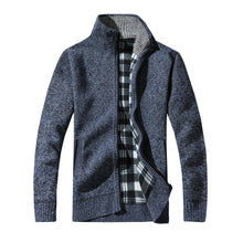 Men Knitting Cotton Stand Zipper Stand Warm Winter Thick Coat Jacket