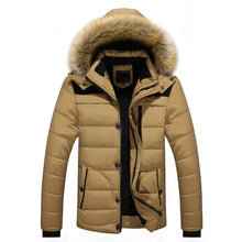 Men Outdoor Warm Winter Thick Jacket Plus Fur Hooded Coat Jacket