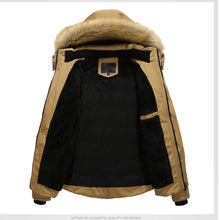 Men Outdoor Warm Winter Thick Jacket Plus Fur Hooded Coat Jacket