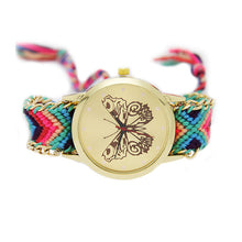 Braided butterfly quartz costumes clothing features hand-woven watches 2017 new casual fashion high-end atmospheric watches