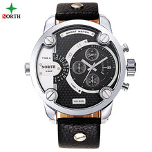 Men Sports Watch Hodinky Stainless Steel Genuine Leather Fashion Men Whatch Quartz Wrist Watch Waterproof Military Watches Men